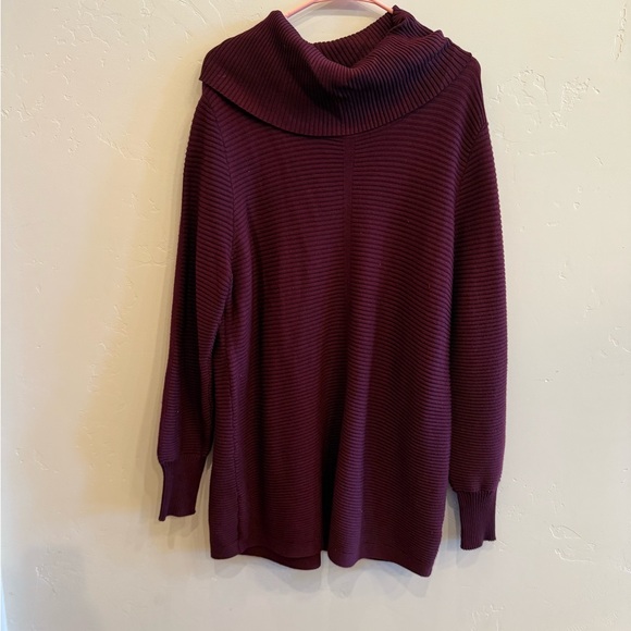 Red Brand Deep Burgundy Cowl Neck Sweater - Picture 1 of 3